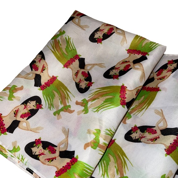 Oriental Trading Hula Girl Cloth Napkins Set Of 4 Tiki Bar Patio Luau Tiki Party - Picture 1 of 4